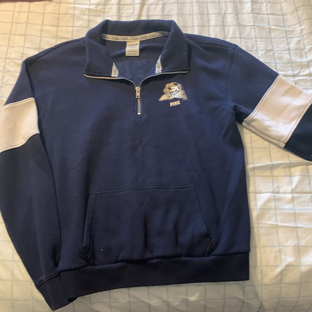 Pink Pitt Panthers Half Zip pullover